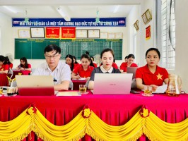 CHI BỘ TRƯỜNG MẦM NON KỲ HOA SINH HOẠT CHUYÊN ĐỀ: “GIẢI PHÁP TRIỂN KHAI THỰC HIỆN NGHỊ QUYẾT ĐẠI HỘI ĐẢNG BỘ XÃ KỲ HOA LẦN THỨ NHẤT, NHIỆM KỲ 2025 – 2030”