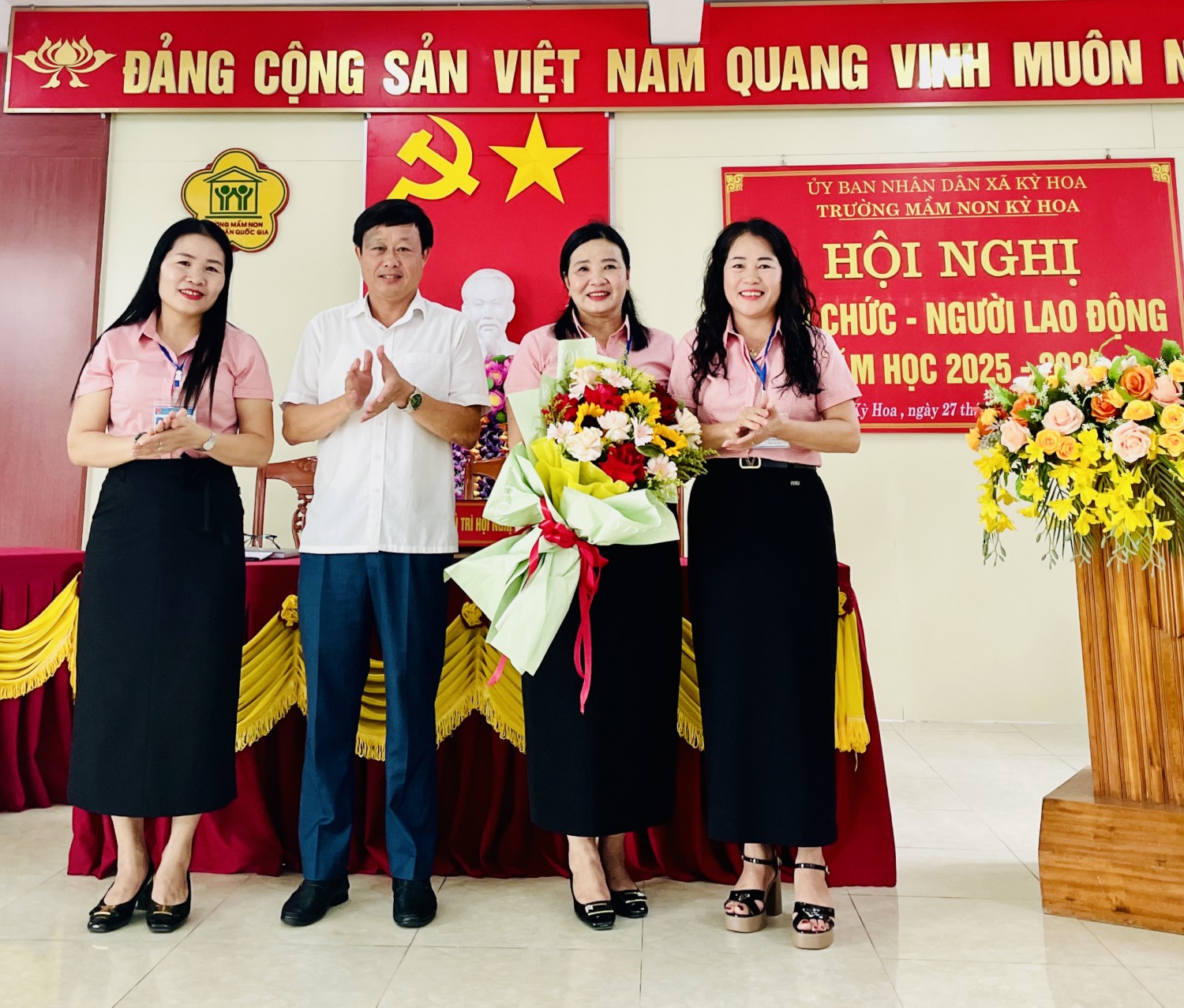 TRƯỜNG MẦM NON KỲ HOA TỔ CHỨC THÀNH CÔNG HỘI NGHI VIÊN CHỨC VÀ NGƯỜI LAO ĐỘNG NĂM 2025-2026