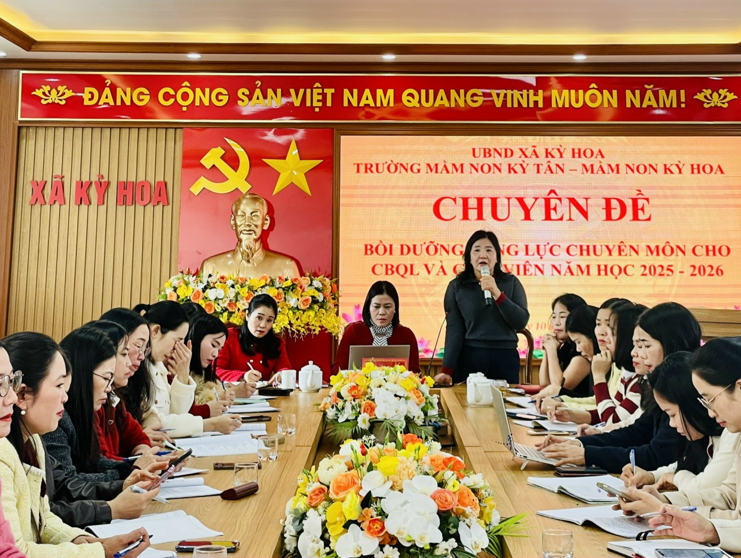 TRƯỜNG MẦM NON KỲ HOA VÀ TRƯỜNG MẦM NON KỲ TÂN PHỐI HỢP TỔ CHỨC CHUYÊN ĐỀ “Bồi dưỡng năng lực chuyên môn cho cán bộ quản lý và giáo viên năm học 2025 – 2026”